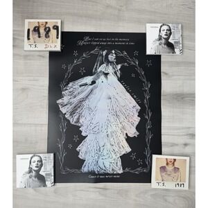 OFFICIAL Taylor Swift Folklore August Twirling FOIL Lithograph Poster Iridescent
